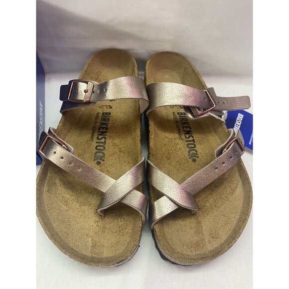 Birkenstock Women's 5-5.5 Mayari Graceful Taupe Birko-Flor Thong Sandal NIB - Picture 1 of 14